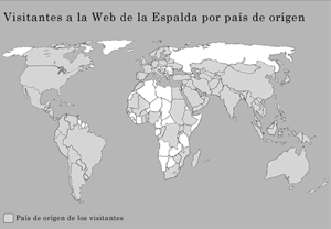 Visitantes a la Web de la Espalda por país deorigen