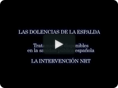 1. El tratamiento de las dolencias de la espalda en la sanidad pública española, y la intervención NRT